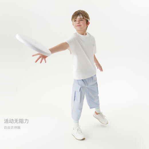 【速干防晒】马克珍妮男童侧边大口袋运动短袖T恤夏装新款550563 商品图2