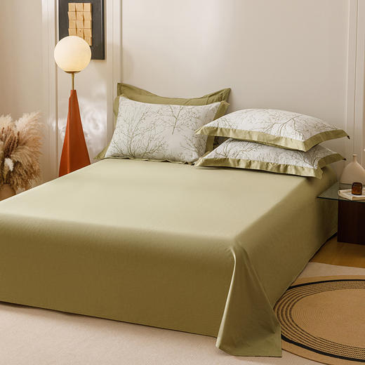 自然醒宽边三层纱提花四件套100全棉1.5米被套床单三件套床笠床品JY 商品图2