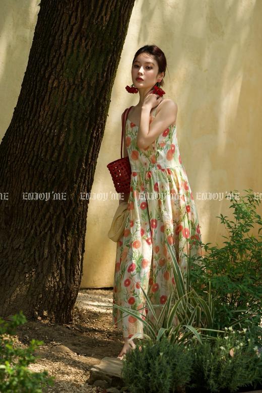 【门店同款】ENJOY夏季“悠然之境”碎花写意吊带连衣裙 162260358 商品图7