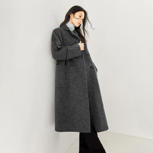 IC 秋冬高级感格调休闲毛呢外套女气质通勤双面呢大衣 商品图2