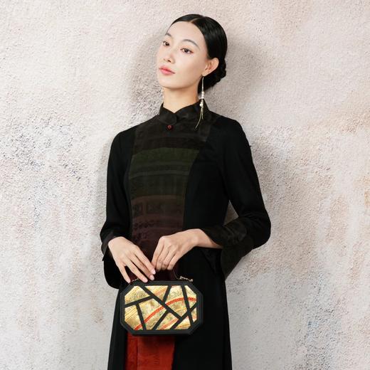 吉祥衣家新中式典雅气质中国风复古时尚大气秋冬女装凤鸣声连衣裙 商品图4