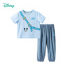 迪士尼【米奇短袖防蚊裤凉感套装】25夏季新款男童冰感T恤透气休闲裤ZD2ET022 商品缩略图3
