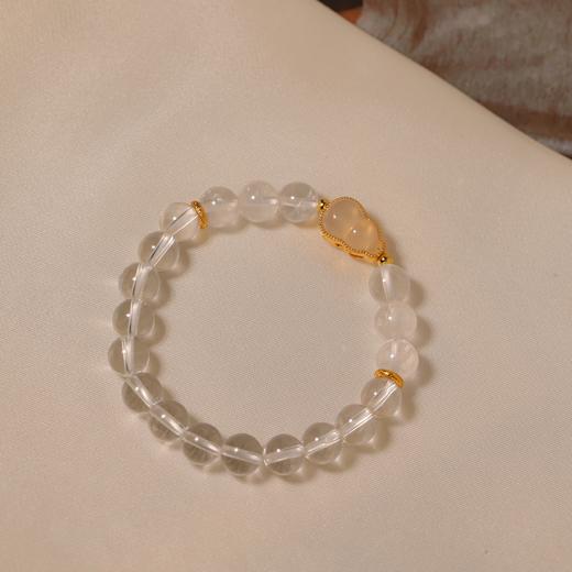 天然白水晶葫芦手串 消负能量福禄满满 玉髓玛瑙 商品图1