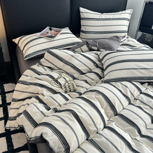 自然醒A类40支全棉提花四件套纯棉100简川星辰男孩被套宿舍床单三件套床品床笠JY 商品图8