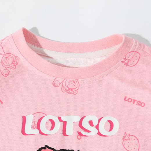 迪士尼【草莓熊凉感套装】25夏新款女童冰感短袖T恤透气短裤运动套装ZD2ET041 商品图6