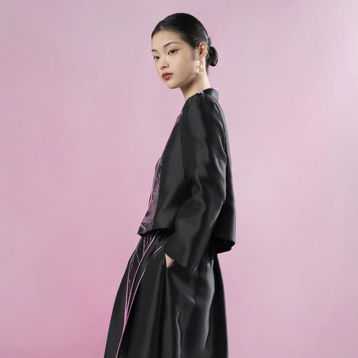 吉祥衣家气质高端新中式复古国风高级感短款长袖女装花生池泽外套 商品图2