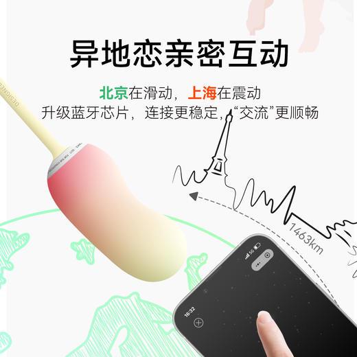 支持远程遥控情侣同玩尺寸迷你小巧便于携带隐藏静音动力强劲外观可爱羞羞哒跳蛋 商品图4