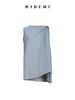 HIDEMI 极简设计感不对称飘逸感磨砂艺术感缎面定染雾霾月光灰套装 上衣/半裙 商品缩略图10