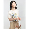 【专属特价】熙世界休闲文艺风插画印花T恤女短袖宽松圆领上衣2025年夏季新款 商品缩略图3