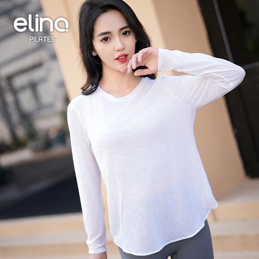 一恋•普拉提 2025春季新款镂空美背交叉下摆瑜伽罩衫EAD52019 商品图3