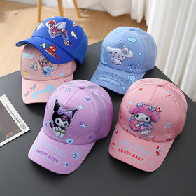 【卡通棒球帽，时尚韩版设计】卡通棒球帽鸭舌帽 韩版男女童棒球帽 春夏新款遮阳儿童帽子网-QQ