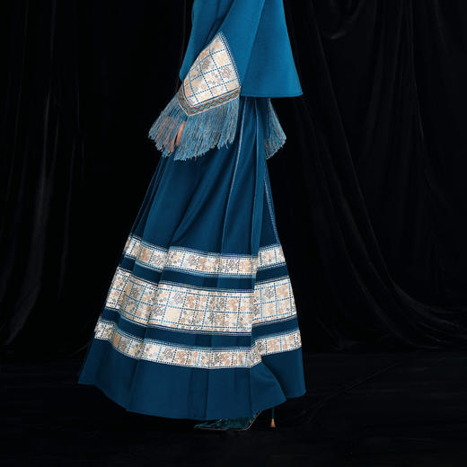 吉祥衣家新中式国风夏新款高端气质修身女装晏晏半裙 商品图1