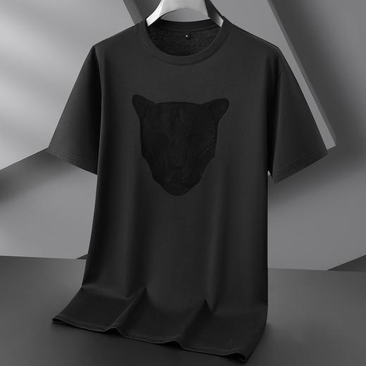 【丝光棉】【DPF】大依优型大码激光雕刻短袖T恤加肥大码丝光棉上衣夏季新款半袖男士胖子 商品图1