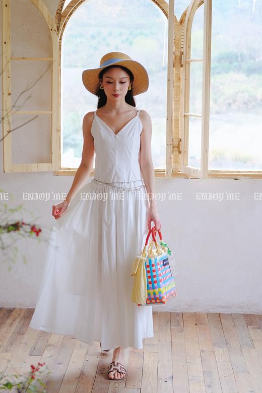 【门店同款】ENJOY夏季都市漫游简约收腰吊带裙 162253035 商品图8