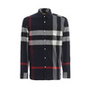 BURBERRY 巴宝莉 男士弹力棉质长袖衬衫 深蓝色 8004829 A1960 商品缩略图0