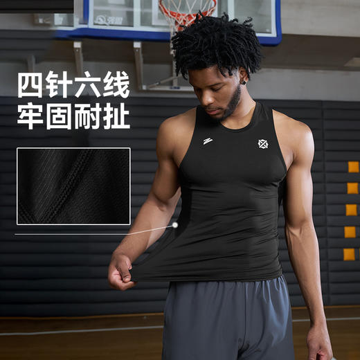 有志者UZIS超感紧身衣男轻薄速干透气健身训练服篮球跑步运动背心 商品图1