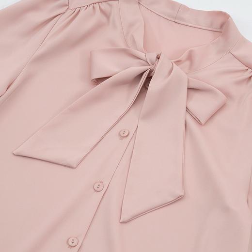 茧墨 法式浪漫飘带丝滑段面衬衫 商品图2