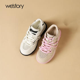 westory秋季新款厚底超轻系带运动鞋板鞋W24CM74841