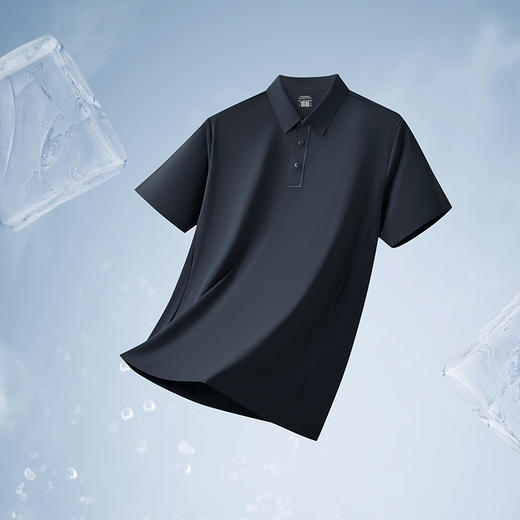 【冰丝】【DZP】大依优型大码短袖POLO衫运动翻领大码夏季商务冰丝弹力上衣休闲半袖体恤男士 商品图0