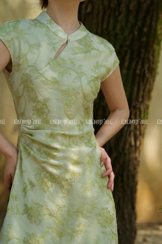【门店同款】ENJOY夏季云敛-春光推盏竹影刺绣裙 162201551 商品图4