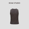ROMI STUDIO“率性自我”进口弹力绵羊皮轻柔修身皮背心 RWBWWT1480 商品缩略图1