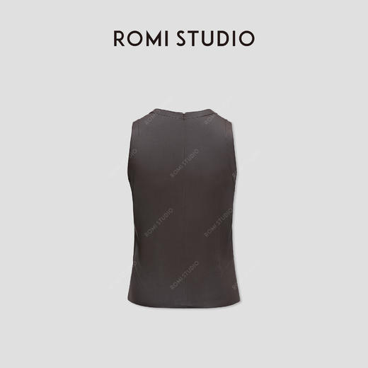 ROMI STUDIO“率性自我”进口弹力绵羊皮轻柔修身皮背心 RWBWWT1480 商品图1