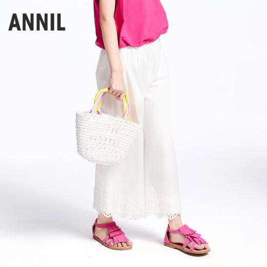 【实体店同款】女童全腰梭织单裤夏季新款安奈儿童装AG526710 商品图2