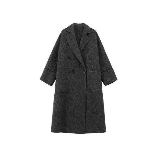 IC 秋冬高级感格调休闲毛呢外套女气质通勤双面呢大衣 商品图3