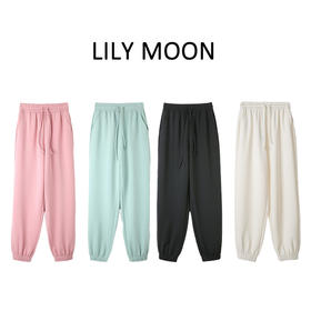 43.6%天丝莱赛尔10.5%的醋酸LILYMOON【醋酸束脚空调裤】透气柔软舒适卫裤