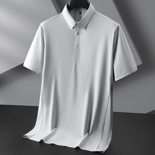 【冰丝】【DZP】大依优型大码短袖POLO衫运动翻领大码夏季商务冰丝弹力上衣休闲半袖体恤男士 商品图8
