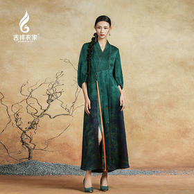 吉祥衣家新中式国风夏新款高端气质显瘦修身女装苏世独立连衣裙
