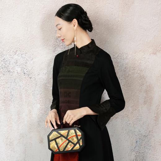 吉祥衣家新中式典雅气质中国风复古时尚大气秋冬女装凤鸣声连衣裙 商品图2