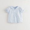 马克珍妮女童甜美泡泡袖短袖衬衫儿童纯棉衬衣2025夏装新款550826 商品缩略图2