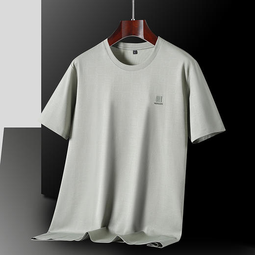 【新款DGD】大依优型大码短袖T恤夏季加肥加大休闲商务舒适宽松透气男装上衣肥佬半袖 商品图2