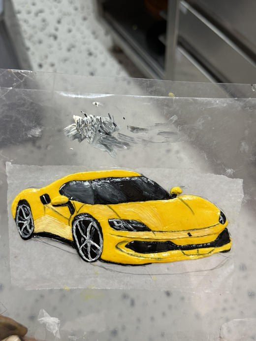 手绘跑车法拉利蛋糕 商品图1