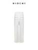 HIDEMI 都市单宁甄选白色水洗自然牛仔棉中低腰设计感红色走线直筒显瘦牛仔裤 商品缩略图11