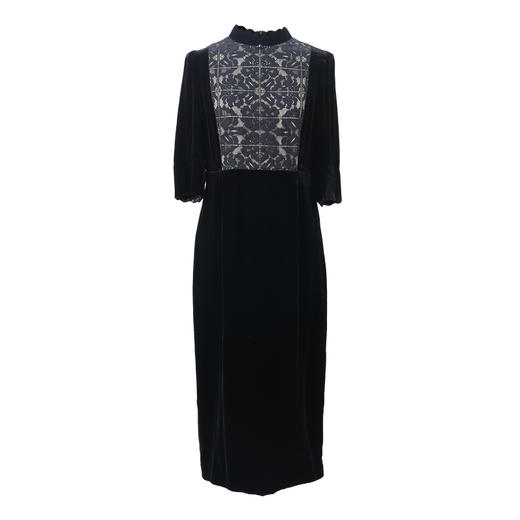 吉祥衣家新中式国风春夏新款高端气质显瘦修身女装西窗烛连衣裙 商品图0