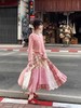 浮生八记/25A011/复古浪漫感长裙全棉拼接蕾丝格纹半身裙 商品缩略图1