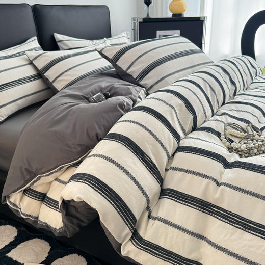 自然醒A类40支全棉提花四件套纯棉100简川星辰男孩被套宿舍床单三件套床品床笠JY 商品图0