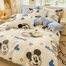 自然醒迪士尼正版授权全棉印花四件套小熊维尼纯棉床上四件套卡通儿童被套床单人宿舍三件套NH176178