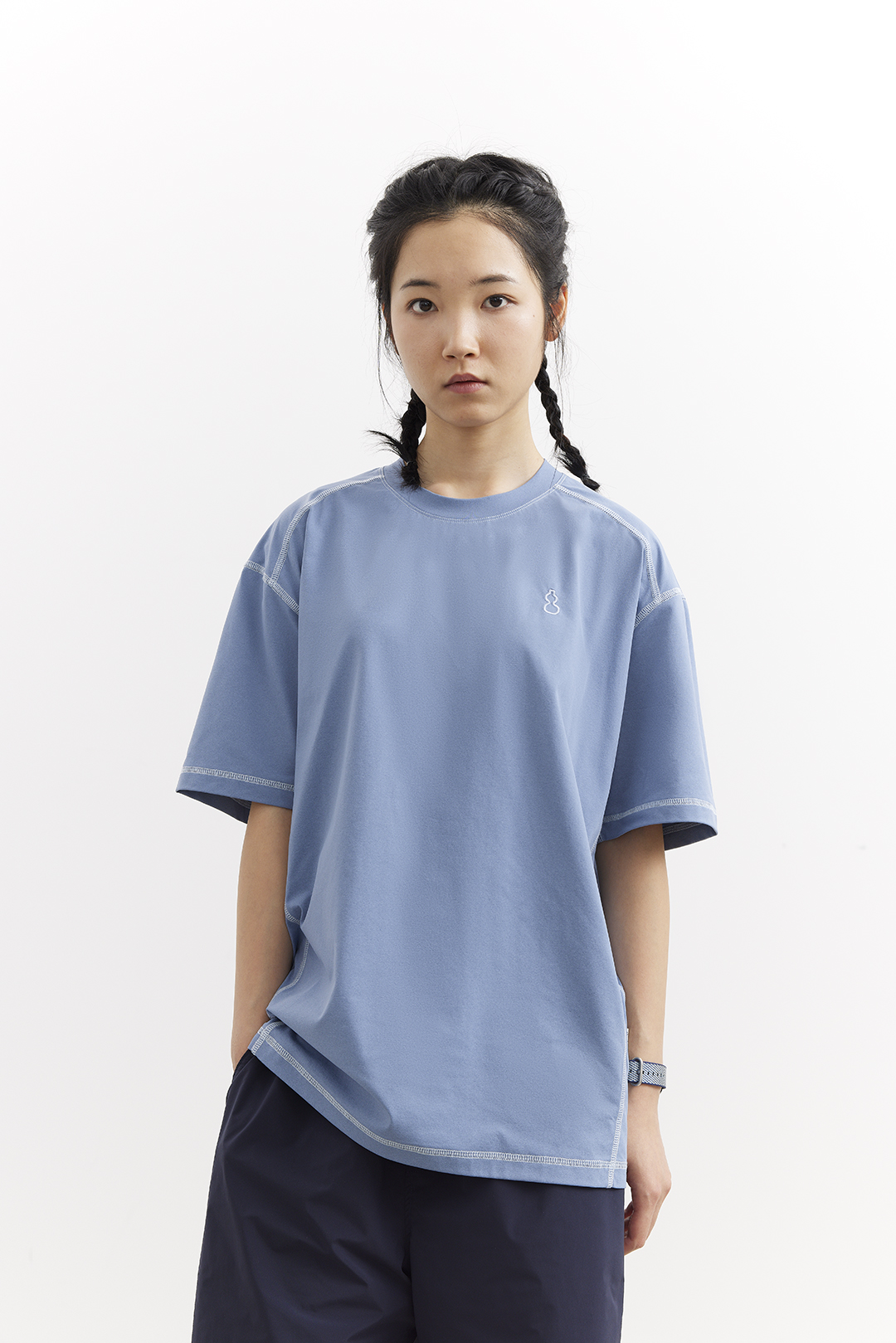 吃茶去chichaqu25速干明线索罗娜吸湿排汗棉感防晒轻量短袖T运动