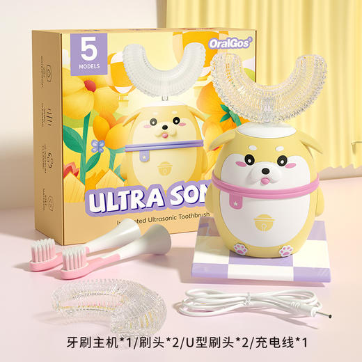 【儿童电动牙刷，软毛护龈，卡通设计】2-7岁儿童电动牙刷 卡通硅胶软毛充电款 清洁护龈 柔软硅胶 轻松充电 清洁更便捷-QQ 商品图4
