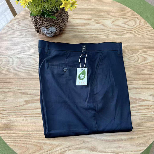 男士夏季薄款休闲顺滑商务西裤直筒纯色简约长裤   YMXZ-95137* 商品图2