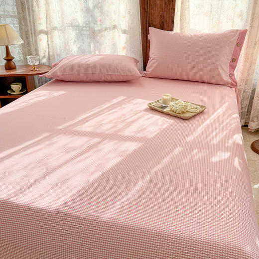 自然醒宽边纯棉老粗布床单单件简约纯棉被单宿舍单人枕套三件套夏季新款JY 商品图4