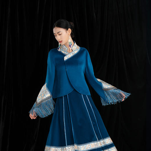 吉祥衣家新中式国风春夏新款高端气质显瘦修身女装明月宝璐外套 商品图2