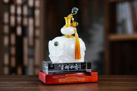 琉璃玉吉祥大象摆件