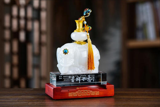 琉璃玉吉祥大象摆件 商品图0