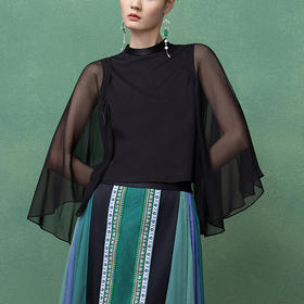 【林栖设计小店】桑蚕丝衬衣丝光棉宽松大袖复古2025夏季新品真丝上衣女1952128