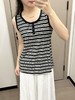 【99元2件】女士条纹大码背心宽松宽肩带背心【FF25506】 商品缩略图0