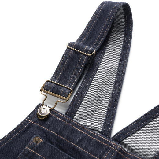 ROMI STUDIO“美式复古”棉质斜纹高士线YKK拉链背带牛仔裤431NS172 商品图2